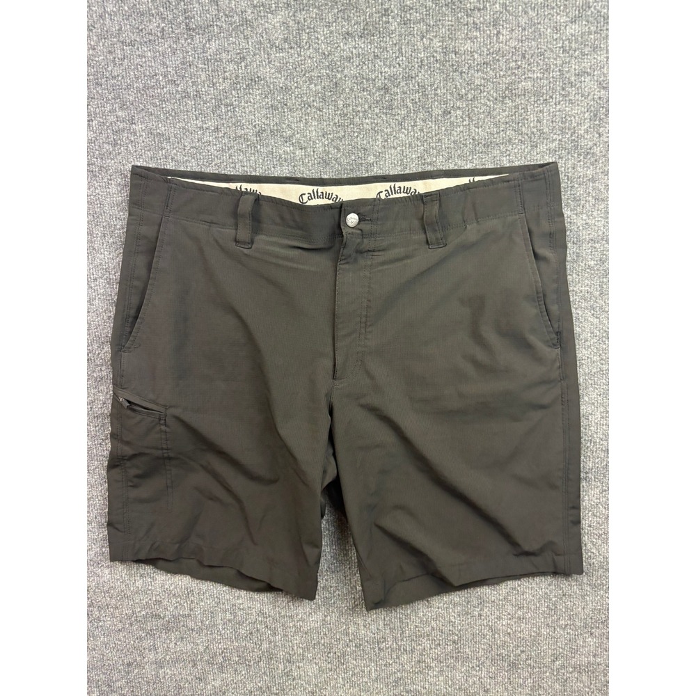 Callaway Golf Shorts Mens 36 Charcoal Grey Stretch Performance Cargo Pocket 9"
